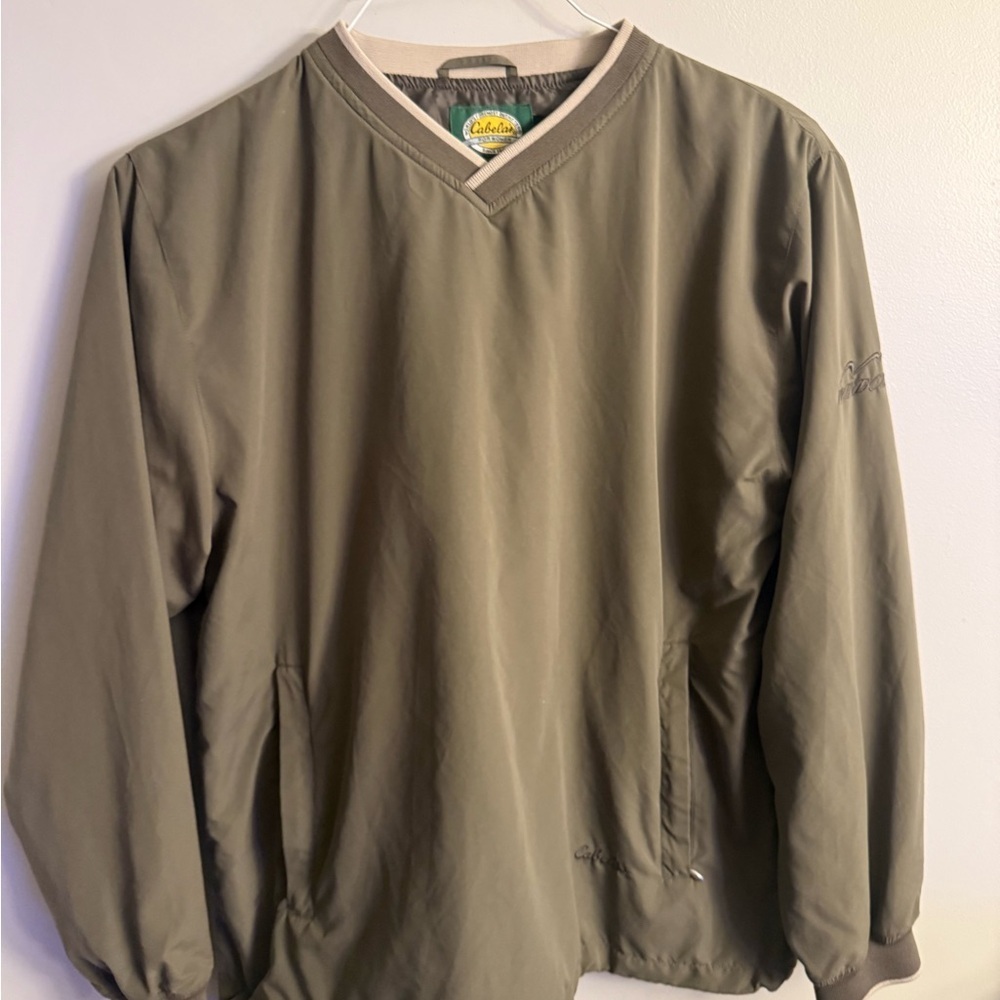 Cabela’s Women’s Olive Green Pullover Windbreaker Jacket Size M